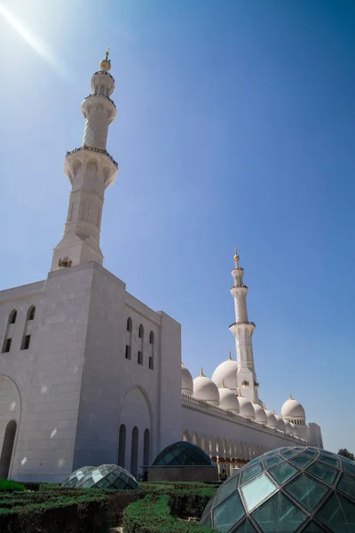 Meczet Abu Dhabi Sheikh Zayed Zewnętrzny Zdjęcie Stockowe