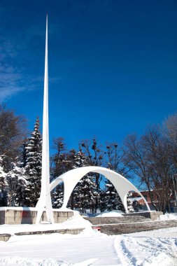 Şehir kış manzarası