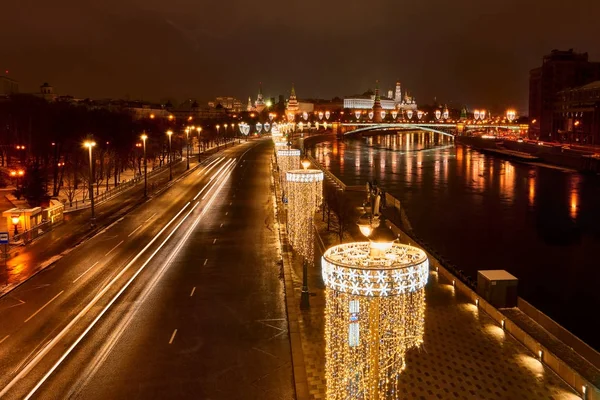 Noel gecesi Moskova. — Stok fotoğraf
