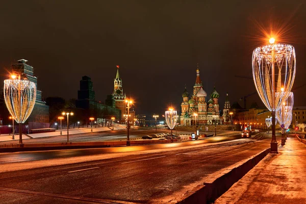 Christmas night Moskva. — Stockfoto