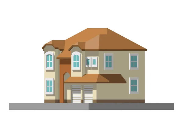 Imagen de una casa privada. ilustración vectorial — Vector de stock