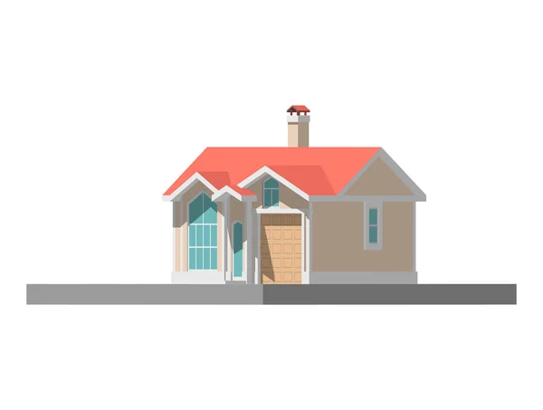 Imagen de una casa privada. ilustración vectorial — Vector de stock