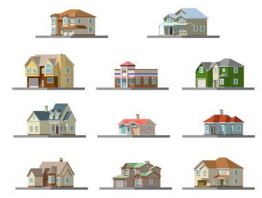 bir özel ev görüntüsü. vektör düz çizim