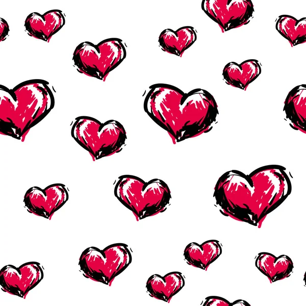 Милый бесшовный рисунок. Цветной вектор романтического фона. Иллюстрация с губами. День святого Валентина тема . — стоковый вектор
