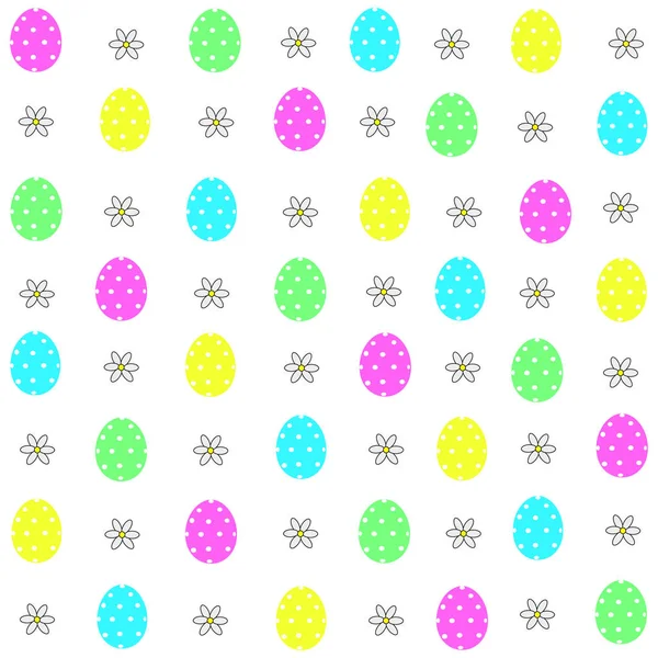 Easter eggs decorative elements in vector for coloring book. Colorful decorative seamless pattern — Stock Vector