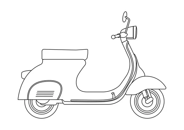 Handzeichnen Stil eines Vektors neue Motorrad-Illustration für Malbuch — Stockvektor