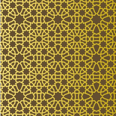 Geleneksel Doğu geometrik dekoratif desen altın stili. Arapça desen arka plan. İslam süsleme vektör.