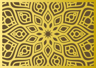 Geleneksel Doğu geometrik dekoratif desen altın stili. Arapça desen arka plan. İslam süsleme vektör.