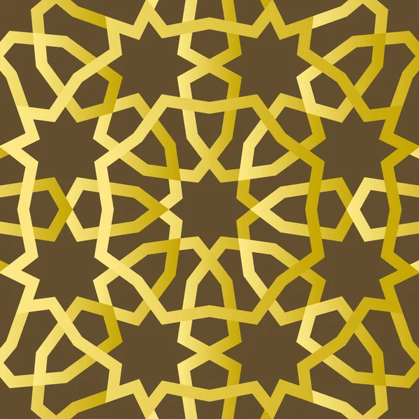 Traditionele Oost-geometrische decoratieve gouden Patroonstijl. Arabisch patroon achtergrond. Islamitische sieraad vector. — Stockvector