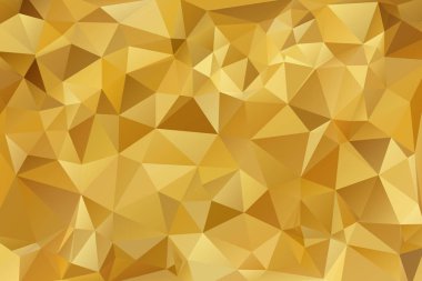 Soyut Altın Üçgen arka planı. Düşük polyester stil. Vektör illüstrasyonu.