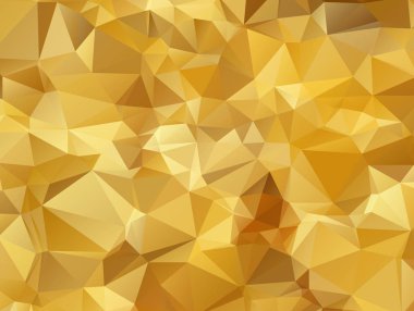 Soyut Altın Üçgen arka planı. Düşük polyester stil. Vektör illüstrasyonu.