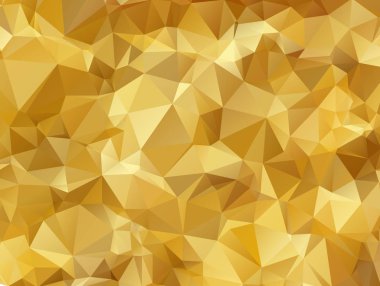 Abstract Gold triangle background. Low poly style.Vector illustration. clipart