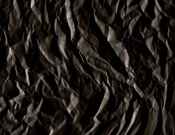 Μαύρο τσαλακωμένο χαρτί — Φωτογραφία Αρχείου