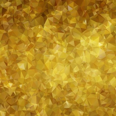 Abstract Gold triangle background. Low poly style.Vector illustration. clipart