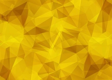 Soyut Altın Üçgen arka planı. Düşük polyester stil. Vektör illüstrasyonu.