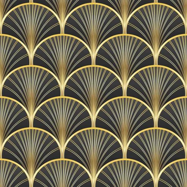 Art Deco Bezešvý Vzor Geometrická Dekorativní Textura Vektorová Ilustrace — Stockový vektor