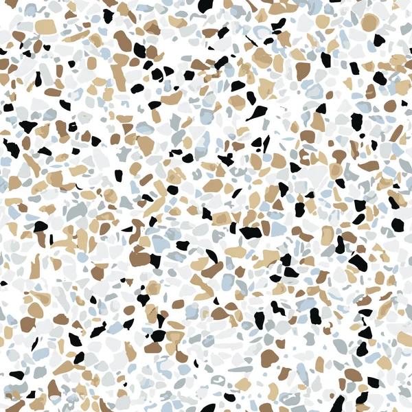 Terrazzo Floor Marble Seamless Hand Crafted Pattern Traditional Venetian Material — Stock Vector