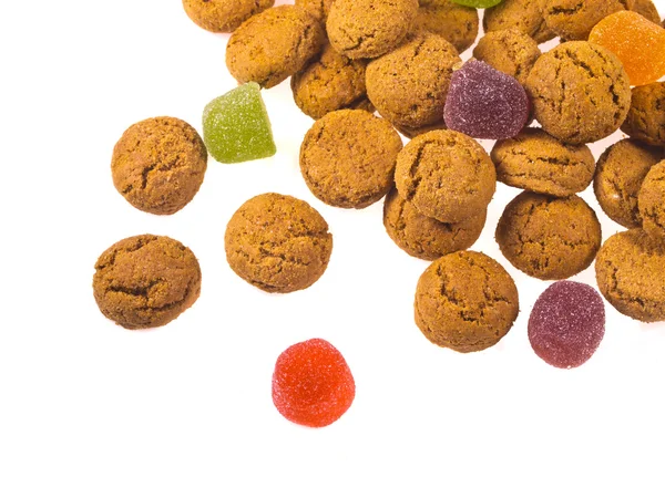 Toss of Pepernoten cookies seen from above — Stock Photo, Image