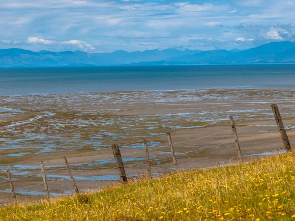 Utsikt över Puponga bay, Sydön, Nya Zeeland — Stockfoto