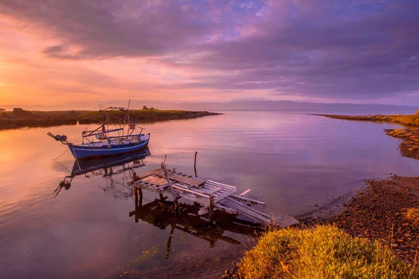 Fishing boat Lesbos — Stock Photo, Image