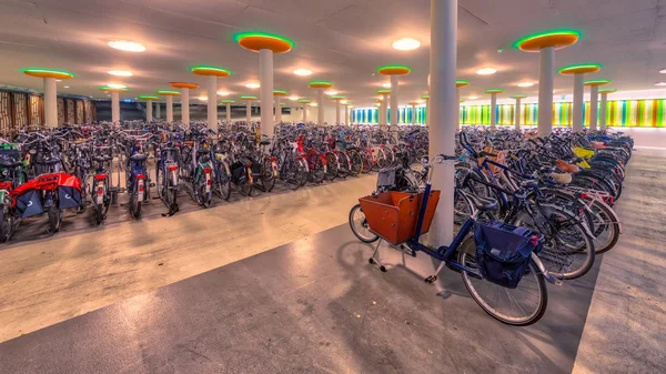 Modern underground bicycle parking — Stock Photo, Image