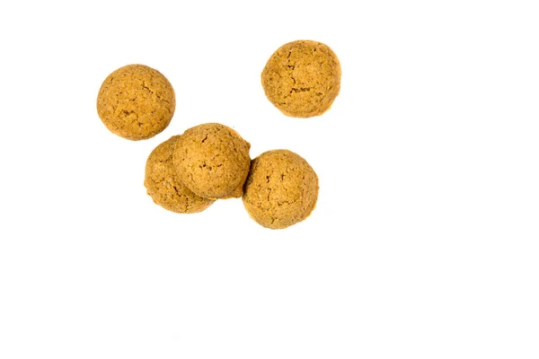 Piccolo mazzo di biscotti Pepernoten sparsi dall'alto — Foto Stock