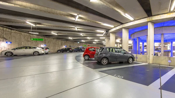 Cars in Underground parking garage — Stock Photo, Image