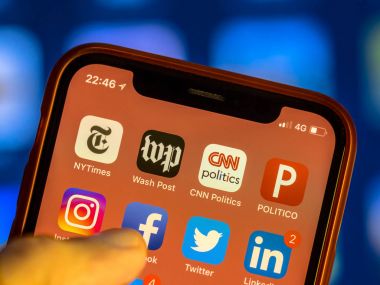 Haber ajansı app simgeleri yeni smartphone cep telefonu ile