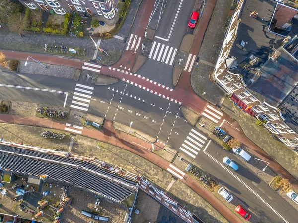 Aerial view of intersection — Stock Photo, Image