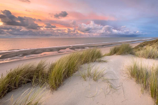 Vista sul Mare del Nord da dune — Foto Stock