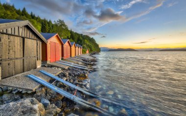 Norveç'te renkli Boathouses