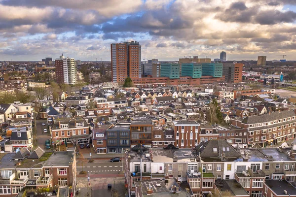 Flyvisning over Badstratenbuurt – stockfoto