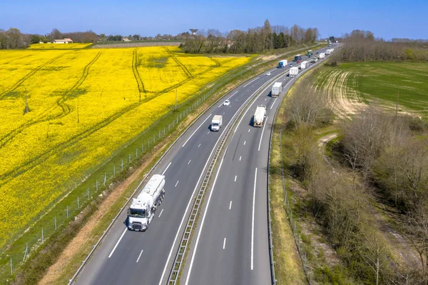 Motorway Traffic seen from Above — Stock Photo, Image