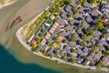 Tebeşirli kamp alanının havadan görünüşü