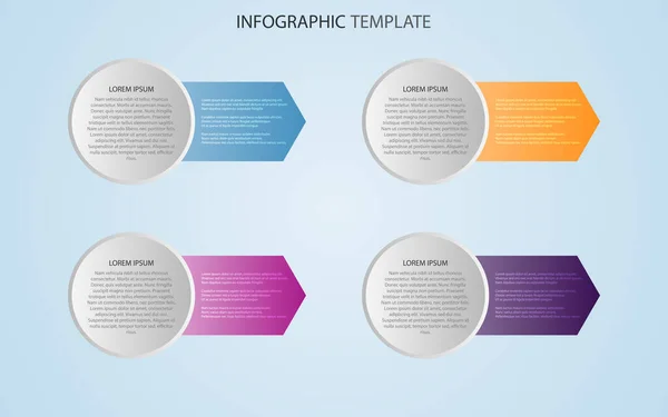 Bedrijfsgegevens met abstracte elementen van grafiek. Vectorsjabloon voor presentatie. Creatief concept voor infographics. — Stockvector