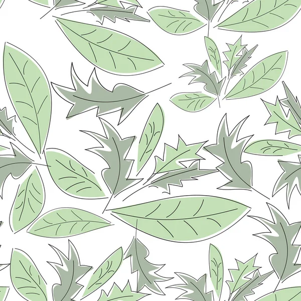 Yeşil yapraklı pürüzsüz desen 