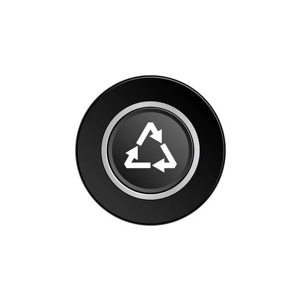 Button letter gray — Stock Vector