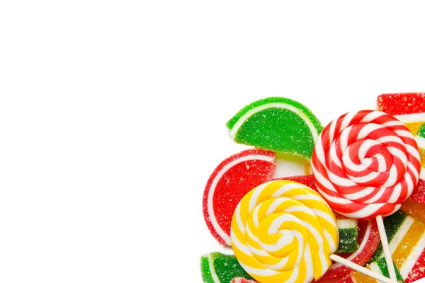 甘いお菓子のゼリー菓子。コピー スペース — ストック写真
