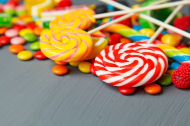çok renkli şekerleme ve sakız arka plan