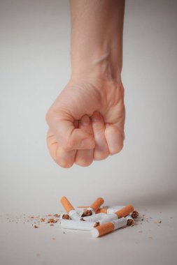 Dur Sigara İçilmeyen ve sağlıklı yaşam konsepti