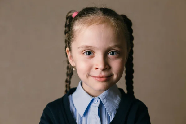 Close-up van portret schattig meisje — Stockfoto