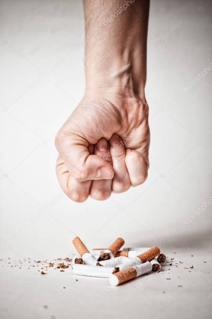 stop smoking quit now concept
