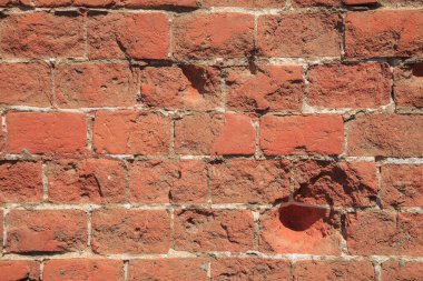 Eski kırmızı tuğla duvar, grunge arka plan.