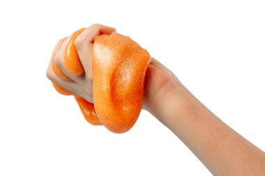 El Yapan Çocuk Oyuncak Adı Sümük, Beyaz Arkaplanda İzole Edilmiş