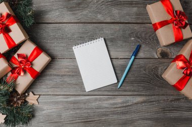 Not Defteri Xmas Hediye Kutuları Yan Düzenlemesi Aç