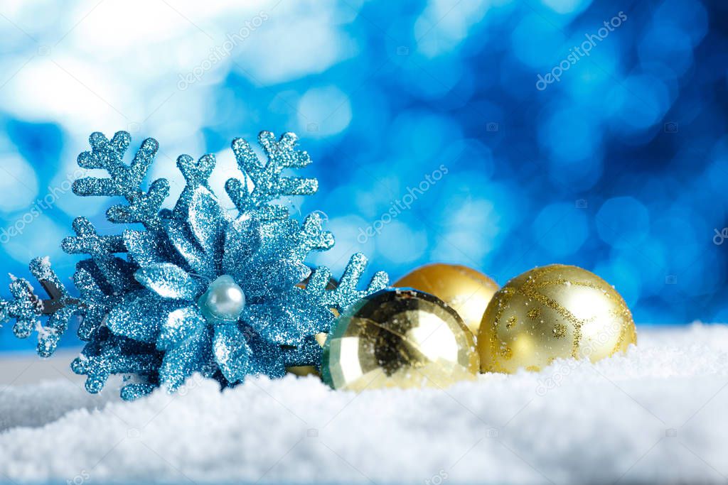 Christmas And New Year Holidays Background With Ornaments.