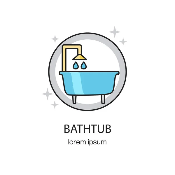 Plantillas de diseño de logotipos sanitarios y de bañera . — Vector de stock