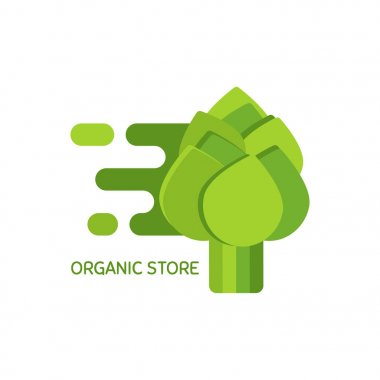 Organik mağaza için vektör logo