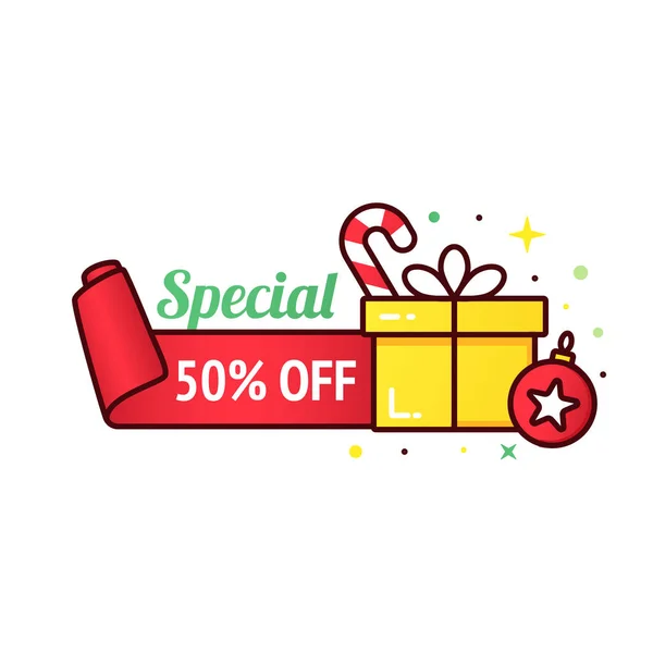 Christmas sale banner — Stock Vector