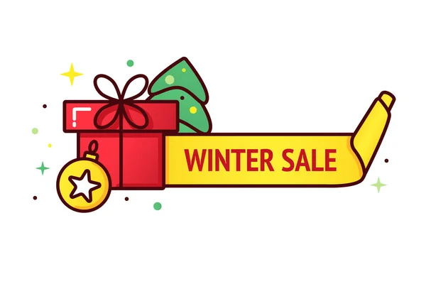 Kerst verkoop banner — Stockvector